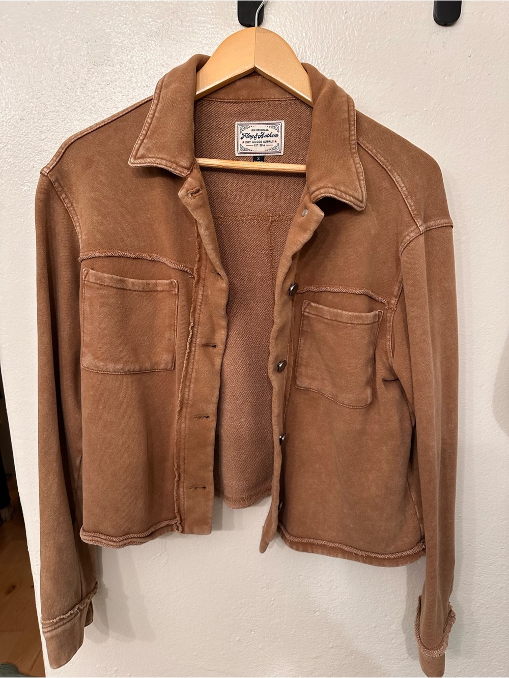 Rust Brown Button-Front Utility “Shacket” - Picture 2 of 4